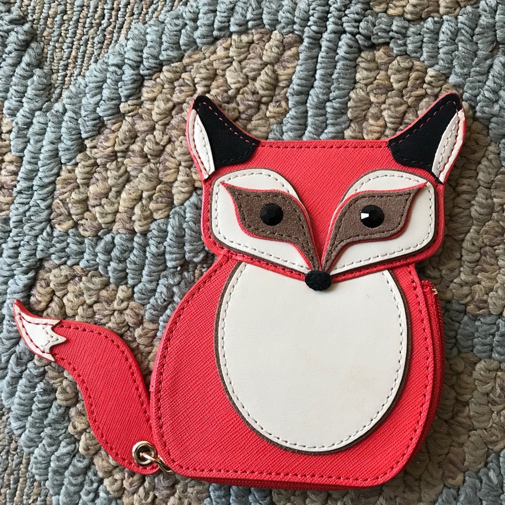 Kate spade leather fox coin purse